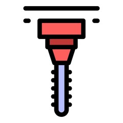 Labor milling machine icon. Outline labor milling machine vector icon color flat isolated