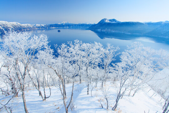 霧氷の摩周湖, 弟子屈町,川上郡,北海道