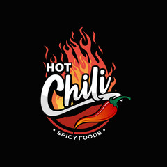 Spicy chili pepper logo Vector