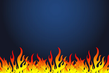 Fire background vector image illustration with fire flame illustration and copy space area. Suitable to place on content with that theme.