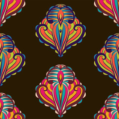 vintage colorful ethnic seamless pattern. pattern ornament art vintage. creative design ornament fabric.