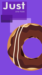 Donut illustration.Donut banner.