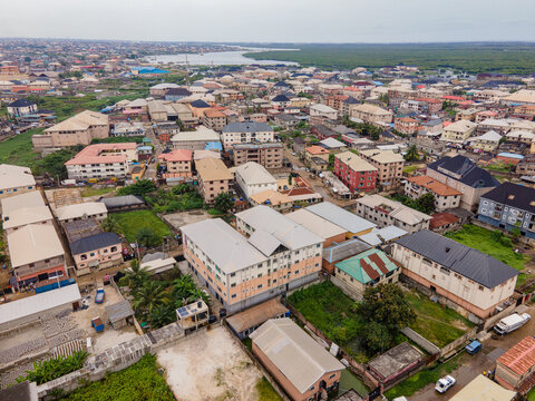 Aerial images of the Alaba area of Lagos