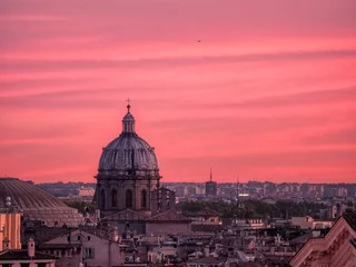 Deurstickers View of the Vatican from above at sunset, Rome, Italy © Sergii Mironenko