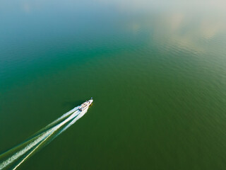 Boat on the East lake of Wuhan China