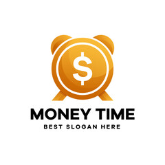 Money Time Gradient Logo Design