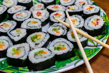 sushi on a plate