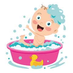 Cartoon Drawing Of A  Newborn Baby Character