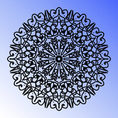 Vector round abstract circle. Mandala style.