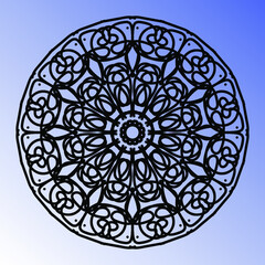 Vector round abstract circle. Mandala style.