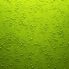 Fototapeta na wymiar Surface filled with water droplets. Green background. 