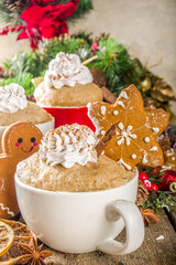 Christmas gingerbread in mug