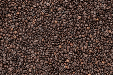 Roasted Coffee beans background .
