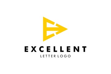 Fototapeta premium Letter E Logo : Suitable for Company Theme, Technology Theme, Initial Theme, Infographics and Other Graphic Related Assets.