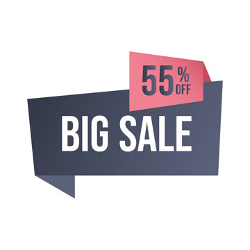 Blue Banner With Pink Sale, 55% Off