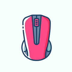 Computer USB mouse colored icon. Collection of electronic devices and gadgets icons. Vector stylish outline illustrations on light background.