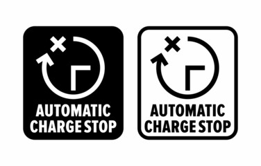 "Automatic charge stop" information sign