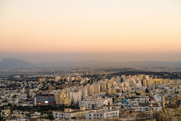 Fototapeta na wymiar View of Tunis from the mountain -- Tunisia 