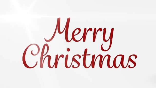 Animation of merry christmas text over santa claus waving