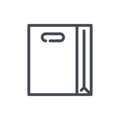 Shopping bag line icon. Grocery bag vector outline sign.