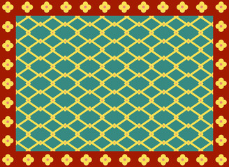 Vector architectural seamless element in pseudo-Chinese chinoiserie style