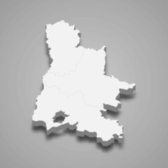 Obraz premium 3d isometric map of Drome is a department in France