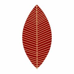 stylized autumn leaf, flat style design