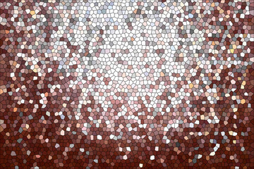 Shiny translucent stained glass with white and brown particles