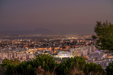 Fototapeta na wymiar View of Tunis from the mountain -- Tunisia 