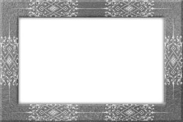 black and white frame with clipping path photo frame simple grey strips isolated on white background three dimension  