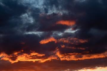 Fototapeta na wymiar Colorful sunset sky
