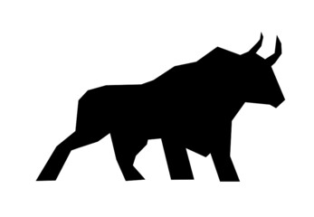 silhouette of a bull.