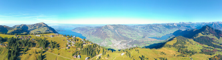 Rigi Scheidegg. Holiday in Switzerland. Aerial view.