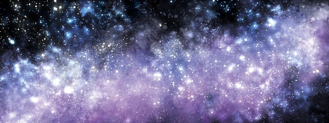 Obraz premium Space background with realistic nebula and lots of shining stars. Infinite universe and starry night. Colorful cosmos with stardust and the Milky Way. Magical color galaxy.
