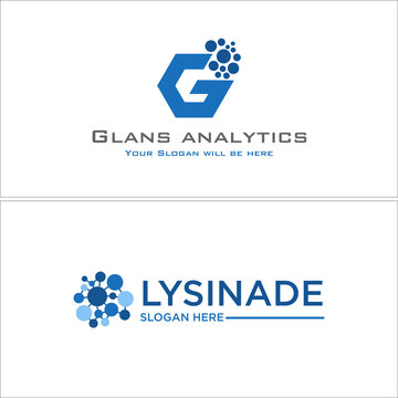 Modern Science Technology Analytics Molecule Logo Design