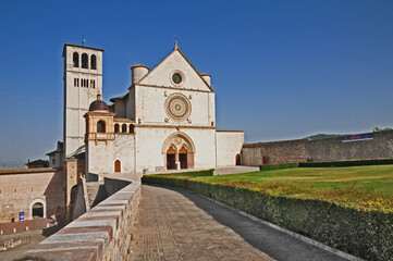 Fototapeta na wymiar Assisi, la Basilica Superiore di San Francesco 
