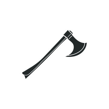 recommend clip art: Medieval Axe Icon Silhouette Illustration. Hatchet Viking Vector Graphic Pictogram Symbol Clip Art. Doodle Sketch Black Sign.
