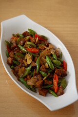 a plate of dish