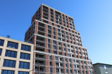 Immeuble d'habitation moderne dans la zone d'aménagement des Girondins, quartier de Gerland, ville de Lyon, departement du Rhone, France