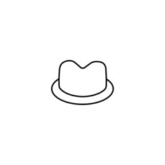 Panama hat icon in black style isolated on white background. Surfing symbol stock vector illustration. EPS 10