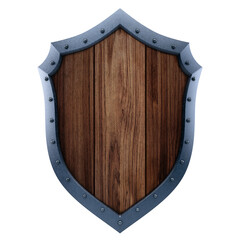 Old medieval shield 3d illustration