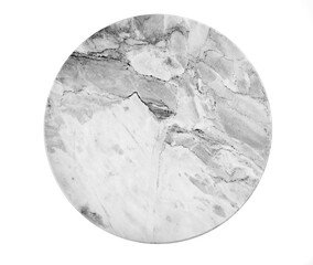empty gray marble plate isolated