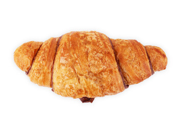 Delicious, fresh croissants on a white background. Croissants isolated. French breakfast