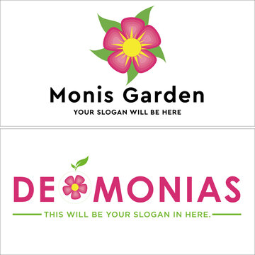 Modern garden flower logo design