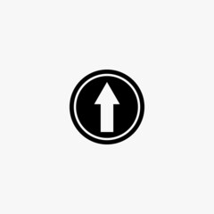 ahead only icon. ahead only vector icon on white background