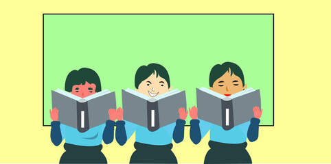 2d illustration abstract education concept