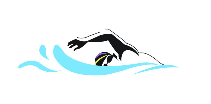 2d illustration world swimming day
