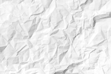 Recycled white creased paper background from a paper packing. Crumpled white paper texture concept