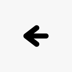 back arrow icon. back arrow vector icon on white background