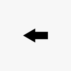 back arrow icon. back arrow vector icon on white background